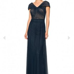 Tadashi Shoji Tulle Twist Gown | Black